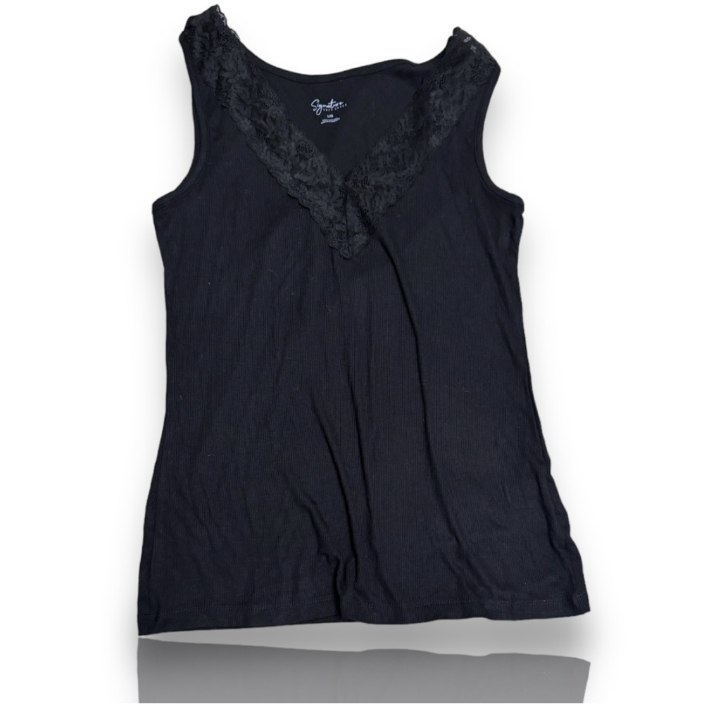 Ultra soft ribbed lace tank​​